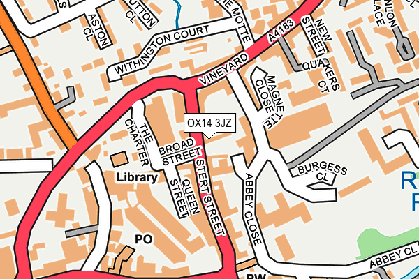 OX14 3JZ map - OS OpenMap – Local (Ordnance Survey)