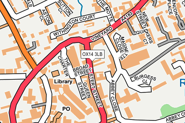 OX14 3LB map - OS OpenMap – Local (Ordnance Survey)