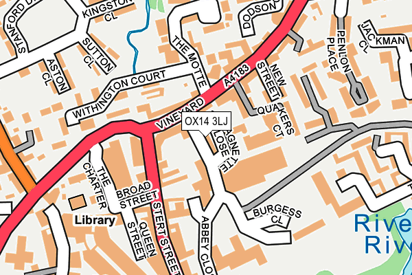 OX14 3LJ map - OS OpenMap – Local (Ordnance Survey)