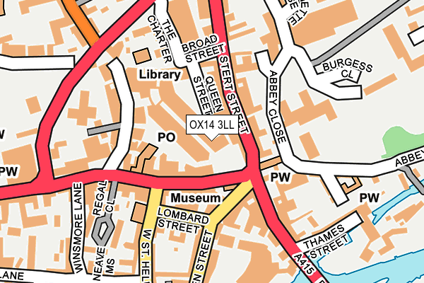 OX14 3LL map - OS OpenMap – Local (Ordnance Survey)