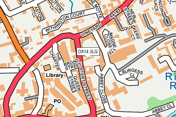 OX14 3LQ map - OS OpenMap – Local (Ordnance Survey)