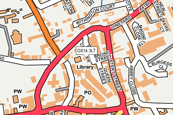 OX14 3LT map - OS OpenMap – Local (Ordnance Survey)