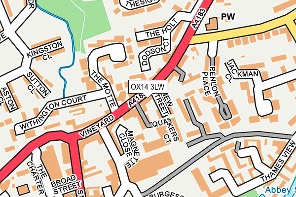 OX14 3LW map - OS OpenMap – Local (Ordnance Survey)