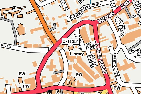 OX14 3LY map - OS OpenMap – Local (Ordnance Survey)