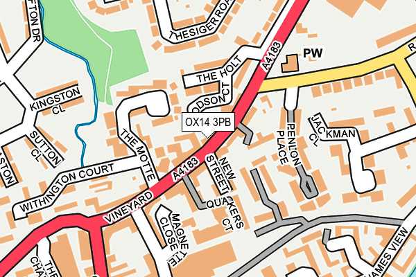 OX14 3PB map - OS OpenMap – Local (Ordnance Survey)