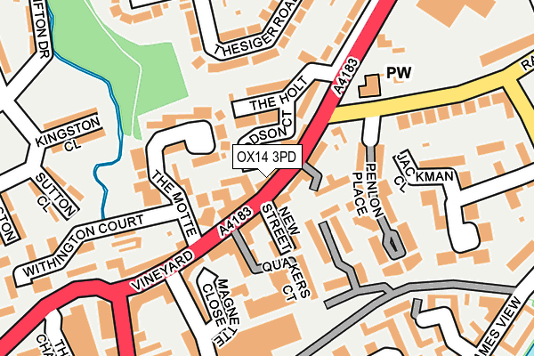 OX14 3PD map - OS OpenMap – Local (Ordnance Survey)