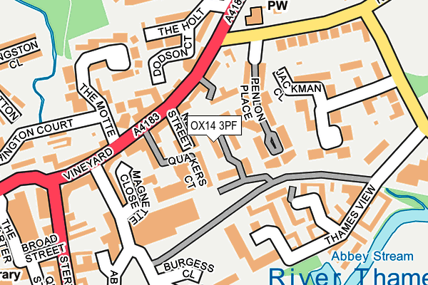 OX14 3PF map - OS OpenMap – Local (Ordnance Survey)