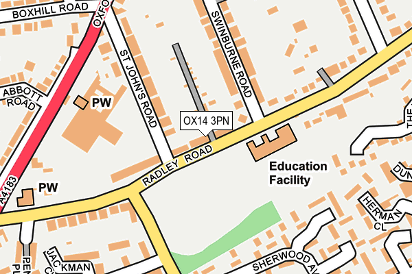 OX14 3PN map - OS OpenMap – Local (Ordnance Survey)