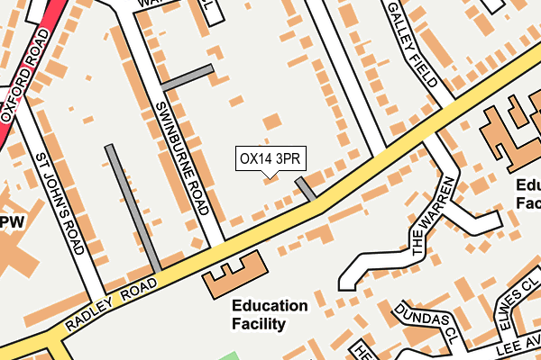 OX14 3PR map - OS OpenMap – Local (Ordnance Survey)