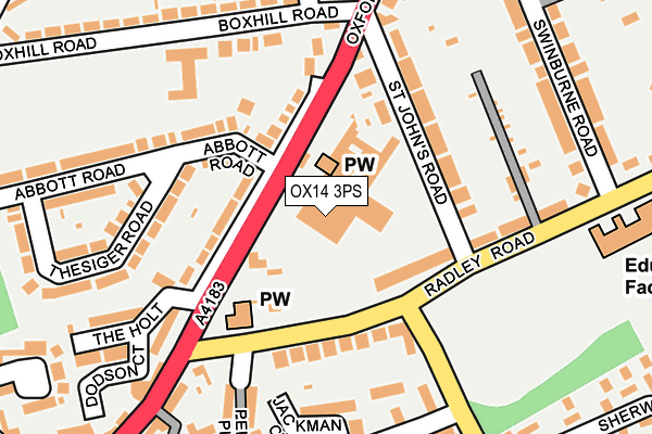 OX14 3PS map - OS OpenMap – Local (Ordnance Survey)