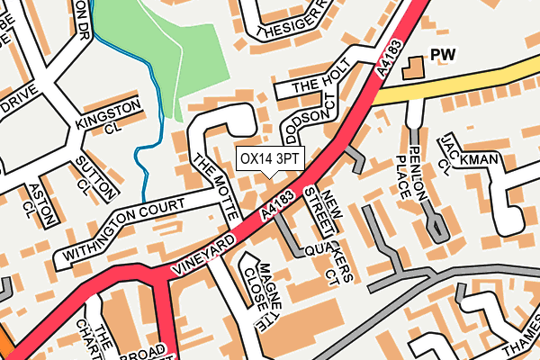 OX14 3PT map - OS OpenMap – Local (Ordnance Survey)