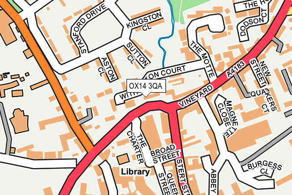 OX14 3QA map - OS OpenMap – Local (Ordnance Survey)