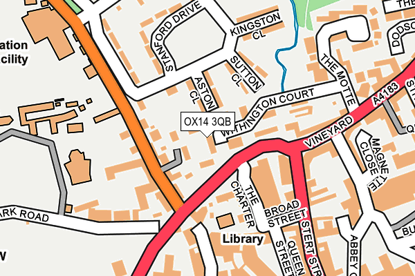 OX14 3QB map - OS OpenMap – Local (Ordnance Survey)