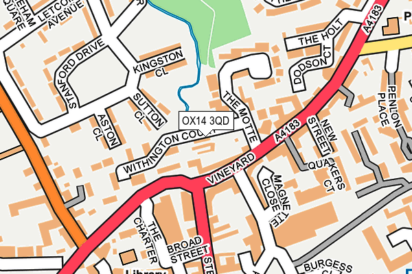OX14 3QD map - OS OpenMap – Local (Ordnance Survey)