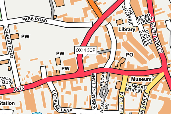 OX14 3QP map - OS OpenMap – Local (Ordnance Survey)