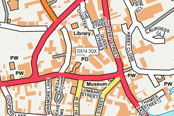 OX14 3QX map - OS OpenMap – Local (Ordnance Survey)