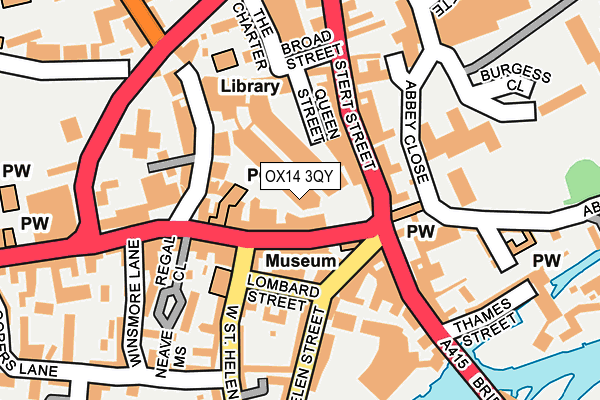 OX14 3QY map - OS OpenMap – Local (Ordnance Survey)
