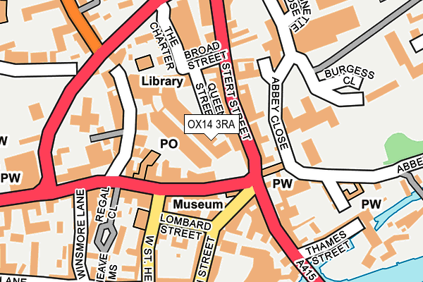 OX14 3RA map - OS OpenMap – Local (Ordnance Survey)