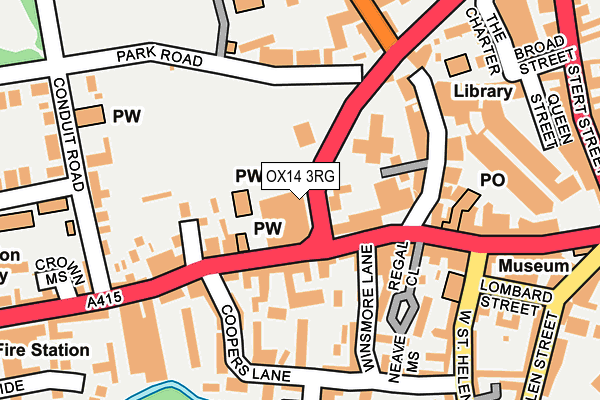 OX14 3RG map - OS OpenMap – Local (Ordnance Survey)