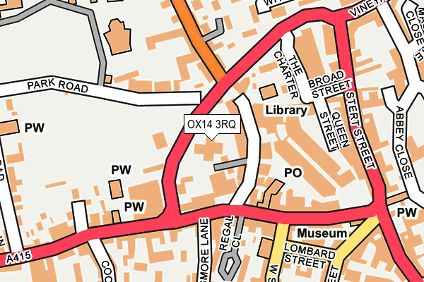 OX14 3RQ map - OS OpenMap – Local (Ordnance Survey)
