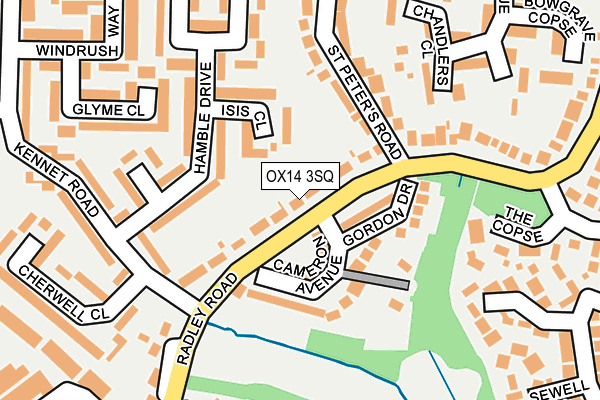 OX14 3SQ map - OS OpenMap – Local (Ordnance Survey)