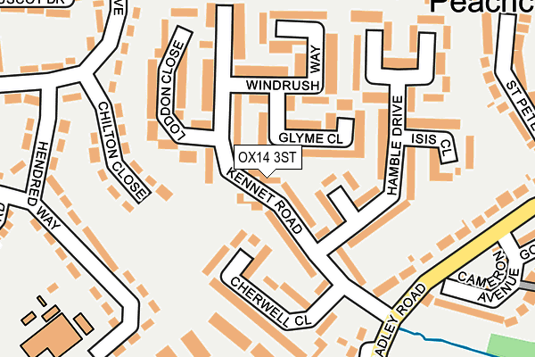 OX14 3ST map - OS OpenMap – Local (Ordnance Survey)