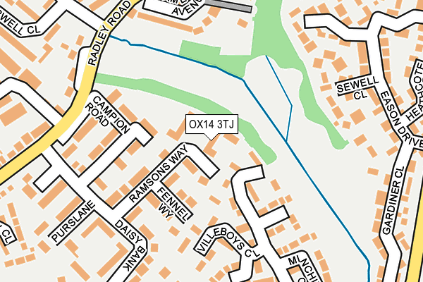 OX14 3TJ map - OS OpenMap – Local (Ordnance Survey)