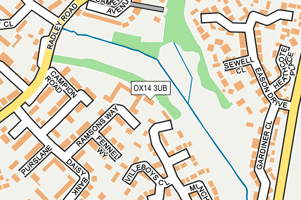 OX14 3UB map - OS OpenMap – Local (Ordnance Survey)