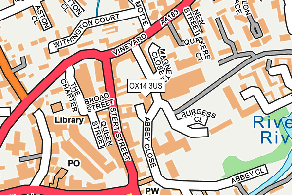 OX14 3US map - OS OpenMap – Local (Ordnance Survey)