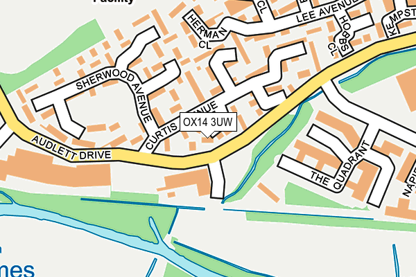 OX14 3UW map - OS OpenMap – Local (Ordnance Survey)