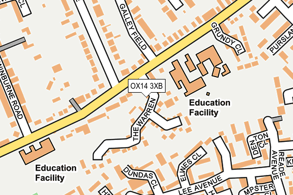 OX14 3XB map - OS OpenMap – Local (Ordnance Survey)