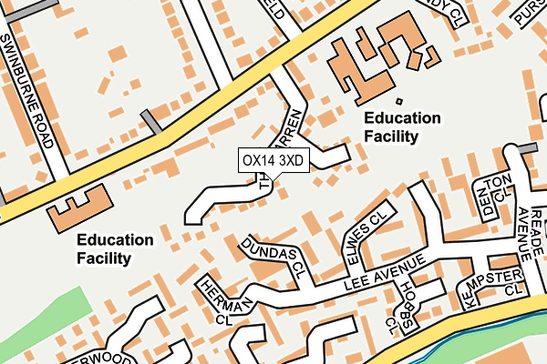 OX14 3XD map - OS OpenMap – Local (Ordnance Survey)