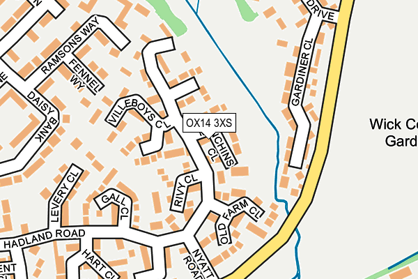 OX14 3XS map - OS OpenMap – Local (Ordnance Survey)