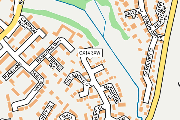 OX14 3XW map - OS OpenMap – Local (Ordnance Survey)