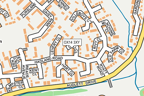 OX14 3XY map - OS OpenMap – Local (Ordnance Survey)