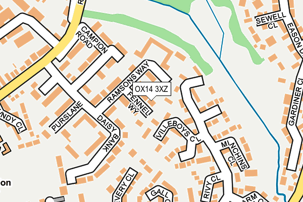 OX14 3XZ map - OS OpenMap – Local (Ordnance Survey)