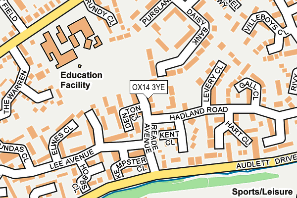 OX14 3YE map - OS OpenMap – Local (Ordnance Survey)