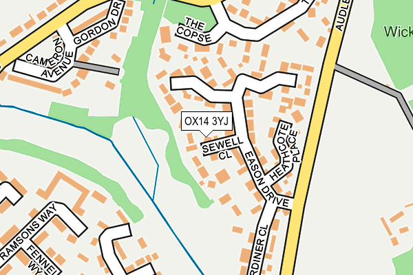 OX14 3YJ map - OS OpenMap – Local (Ordnance Survey)