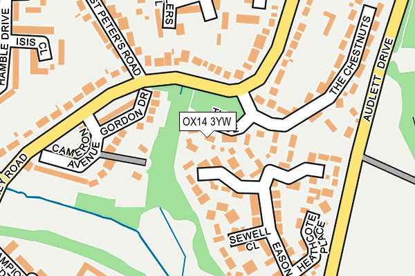 OX14 3YW map - OS OpenMap – Local (Ordnance Survey)