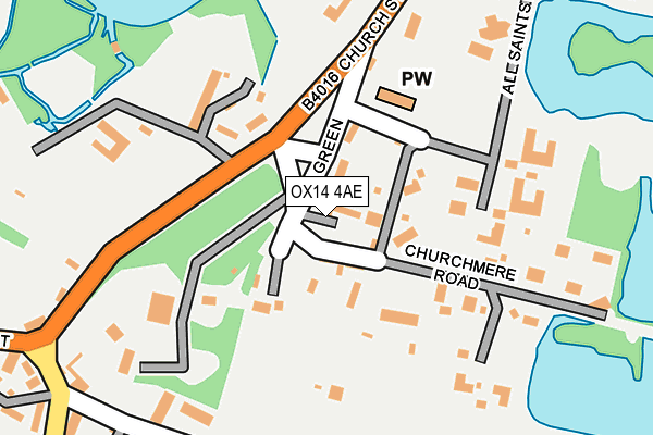 OX14 4AE map - OS OpenMap – Local (Ordnance Survey)