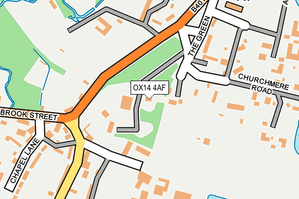 OX14 4AF map - OS OpenMap – Local (Ordnance Survey)
