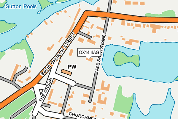 OX14 4AG map - OS OpenMap – Local (Ordnance Survey)