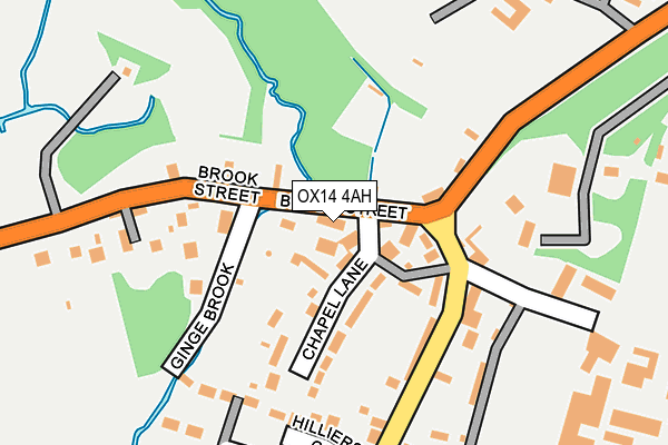 OX14 4AH map - OS OpenMap – Local (Ordnance Survey)