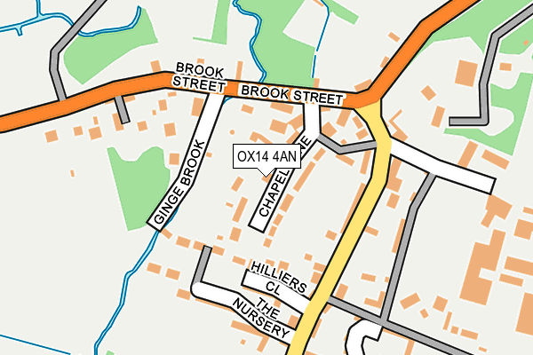 OX14 4AN map - OS OpenMap – Local (Ordnance Survey)
