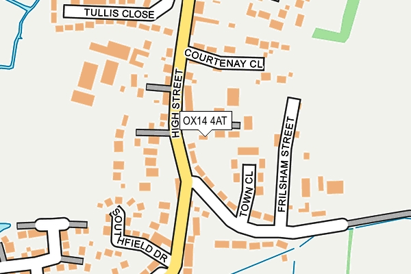 OX14 4AT map - OS OpenMap – Local (Ordnance Survey)