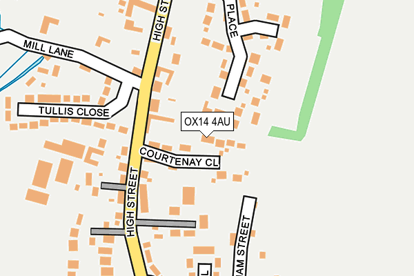 OX14 4AU map - OS OpenMap – Local (Ordnance Survey)