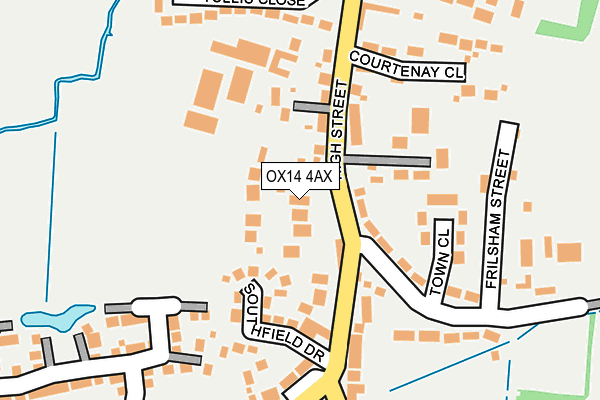 OX14 4AX map - OS OpenMap – Local (Ordnance Survey)