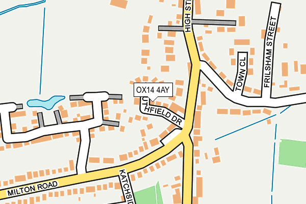 OX14 4AY map - OS OpenMap – Local (Ordnance Survey)