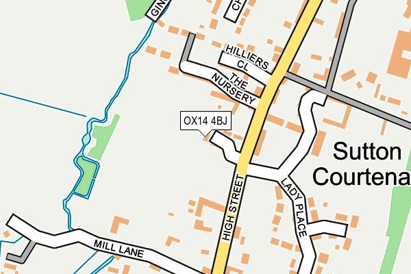 OX14 4BJ map - OS OpenMap – Local (Ordnance Survey)