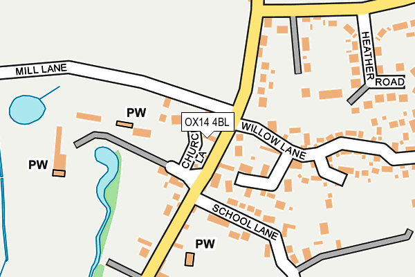 OX14 4BL map - OS OpenMap – Local (Ordnance Survey)